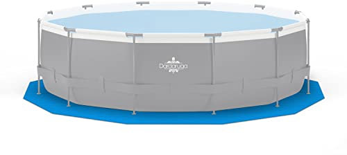 DARDARUGA Telo Base Piscina Fuori Terra, 488 cm Diametro, Fondo per Piscina Resistente a Raggiu UV e Abrasione, Protegge Il Fondo