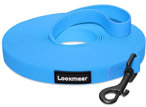 Wasserdicht Schleppleine für Hunde, 3m 5m 7m 10m 15m 20m 25m 30m Biothane Schleppleine mit Robusterem Karabiner, Wasserfest Hundeleine, Laufleine für Große bis Kleine Hunde, Reißfeste Trainingsleine