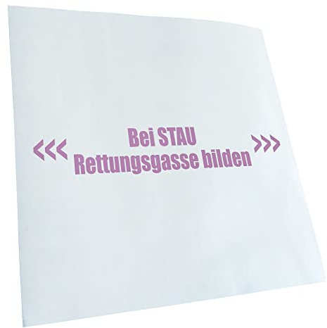 Kiwistar - Autoaufkleber - Bei Stau Rettungsgasse bilden Aufkleber für Auto, Laptop, Fahrrad, LKW, Motorrad Mehrfarbig JDM Decal Racing