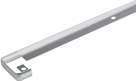CEZAR Barre d'extrémité en aluminium pour plan de travail avec trous - Hauteur : 40 mm - Longueur : 0,62 m - Argent