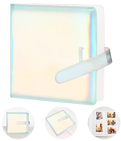 Álbum de Fotos 360 Bolsillos para Fujifilm Instax Mini 12 11 9 8+ 8 90 40 Cámara Instantánea, Polaroid Snap/PIC-300/Z2300/ SocialMatic Cámaras Instantáneas & Zip Impresora Instantánea (Mágico Plata)