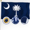 XIFAN Premium South Carolina State Flagge, 90 x 152 cm, doppelseitig bestickt, Mond und Baum, robuste 210D Nylon SC Flaggen, die stärkste und langlebigste für draußen mit genähten Streifen/Messingösen