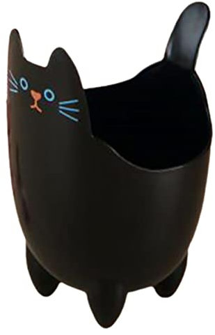 Poubelle en Forme de Chat Poubelle de Bureau Poubelle de Bureau Mini Poubelle de Bureau Mini Poubelle Poubelle pour Chat Seau de Rangement Noir Ménage PP Poubelle pour Chat
