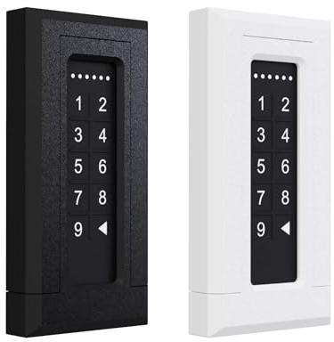 Cleverstation Wandhalterung - passend für Nuki Keypad 1 Türschloss ohne Fingerabdruck, Türöffner Halter, Türschloss Smart Halterung, Keypad Halter, Wandhaltung für Nuki Keypad 1 (Schwarz)