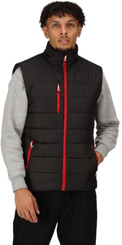 Regatta Professional Mens Navigate Thermal Gilet Body Warmer, Black/Classic Red, XL EU