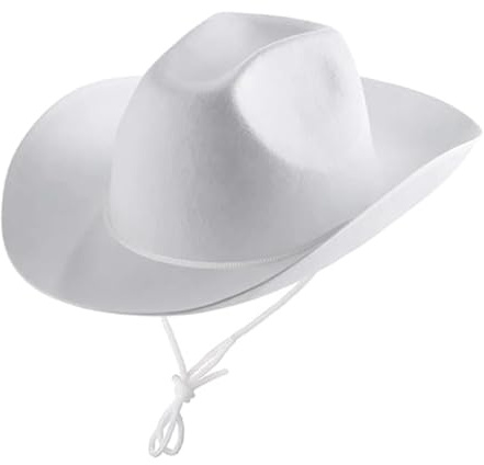 LoveLegis Cowboyhut Weiß Western Stil Unisex Herren Damen Kostüm Maske Party Zubehör Karneval Halloween Cosplay Event