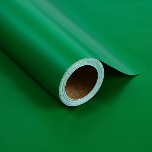 Iioscre Geschenkpapier, dunkelgrüne Geschenkpapierrolle, mattes Metall, einfarbig, Geschenkpapier für Geburtstag, Weihnachten, Hochzeit, Babyparty, Muttertag, Vatertag, 45 cm x 100 cm