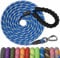 Kdsvakd Training Lead for Dogs, 1.8m / 6ft Dog Rope Lead with Carabiner Clip and Padded Handle, Reflective Recall Puppy Leash for Puppy, Small, Medium, Large Dog, Blue