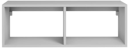Vente-unique-Mueble Flotante de Lavabo con 2 estantes - Color Blanco - 94 cm - TEANA