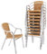 Raburg Bistrostuhl 10er-Set, Outdoor-Stapelstuhl mit Armlehnen, Polyrattan, in Natur, stabiles Alugestell, Vita