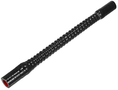 X AUTOHAUX 1 manguera refrigerante universal de silicona para coche, 18 mm, diámetro interior de 400 mm, 0 grados, color negro y rojo