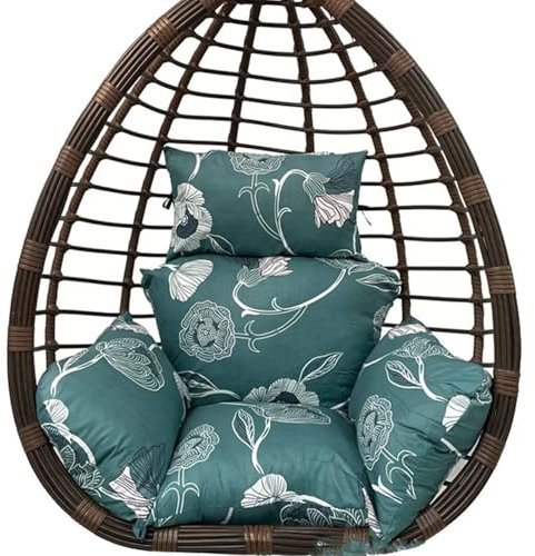 KIUGOP Hängesessel Kissen, Hängekorb Kissen, Schaukel Korb Kissen, Polster für Polyrattan/Rattan Hängeschaukel, Hängekorb, Schaukel Korb, Hängeschaukel, Hängestuhl, Gartenschaukel,C