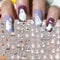 JMEOWIO 3D Embossed Halloween Nail Art Stickers Decals Self-Adhesive 5D Cute Ghost Pink Butterfly Nail Supplies Nail Art Design Decoration Accessories 4 Sheets
