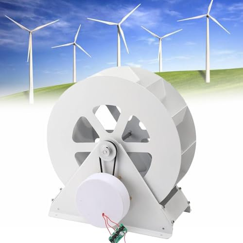 LZDOYY Generador de turbina de Agua, Grupo electrógeno de turbina de Agua, Microgenerador de turbina hidroeléctrica, Generador hidráulico, Rueda hidráulica y eólica para Exteriores,100W