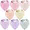 Yafane Baby Lätzchen Musselin Dreieckstuch Baby Super Saugfähig Halstuch Baumwolle Spucktuch Sabberlätzchen für Kleinkinder Jungen Mädchen (Rosa Violett)