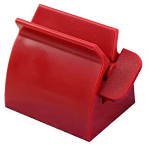 FRCOLOR Automatischer Zahnpasta-quetscher Einfacher Zahnpasta-spender Für Badezimmer Praktische Halterung Für Tuben Reduzierung Von Abfall Um Hochwertiger Kunststoff Rot