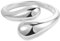 ALEXCRAFT Sterling Silber 925 Ringe für Damen Herren, Hypoallergen Silber Einfacher Offen Verstellbare Ringe Klobig Chunky Dick Ringe Groß Glatter Dick Träne Wassertropfen Daumen Finger Umarmen Ringe