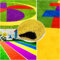 Kunstrasen mit hoher Dichte für den Außenbereich, Garten, realistischer Kunstrasenteppich, Rasenteppich, Gelb (100 x 200 cm)