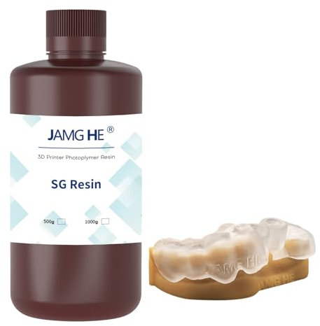 Dental Surgery Guide 3D Printer Resin, JAMG HE Dental Guide Plate Drilling Tapping High Precision High Strength Clear 3D Resin for DLP LCD UV-Curing 405nm 3D Printer 500G