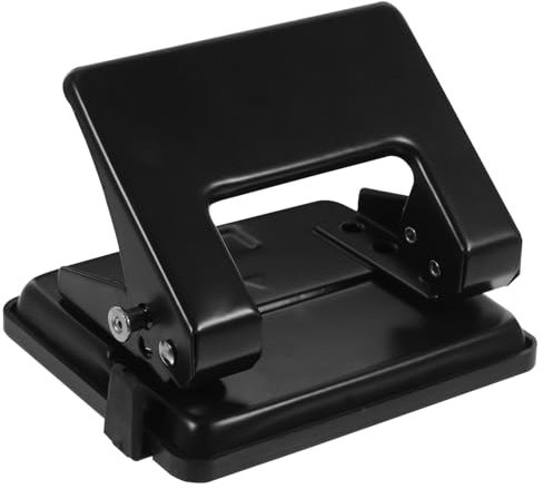 CIMAXIC Handlocher 2-Loch-Stanzer zum Basteln Multifunktions-Papierstanzer Bürokartenstanzer Planer-Stanzer Schwarz für Zuhause und das Büro