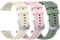 Tobfit Lot de 3 bracelets de rechange en silicone pour Garmin Vivoactive 4S/Venu 2S/Venu 3S/Vivomove 3S, 18 mm, pour Garmin Forerunner 255S/265S, homme et femme (Starlight/rose/vert)
