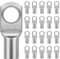 Flintronic 20Pcs Tinned Copper Terminals Connectors, SC10-10 Battery SC Ring Terminal Connectors Set, Battery Cable Ends Lugs, Bolt Hole Crimp Terminals Connector for Electric, Auto, Boat, Car