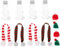 ERINGOGO 10pcs Lebkuchenmann-flasche Weihnachtslebkuchenmannflaschen Weihnachten Leere Getränkebehälter Urlaub Mini-hut-besteckhalter Weihnachts-mini-hut Fläschchen Mit Deckel Keks Plastik
