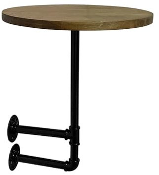 ZENSTYW Runder Tisch Zur Wandmontage,Frühstücksbartisch,Wandtisch Mit L-förmigen Beinen,Schwebender Stehtisch,Bistrotisch,Für Café,Dessertladen,Familienbar,Esszimmer