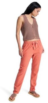 Roxy On The Seashore - Cargo Hose aus Leinen für Frauen Weiß