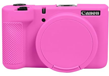 Easy Hood Case for Canon PowerShot V1 Camera,Silicone Protective Cover,Rose | Anti-Scratch,Slim Fit,with Removable Lens Cover,Lightweight,Soft,Carrying