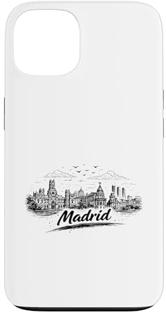 Hülle für iPhone 13 Madrid Spanien City Skyline Skizze Reise