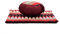 Leewadee Meditationskissen Set Sitzkissen Rund Zafu Yoga Kissen Zabuton Yogakissen Meditationskissen Meditation Zubehör Yoga Sitzkissen Yoga Meditationskissen, Kapok, Rot