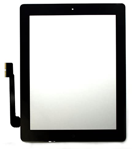 Power4Laptops Ersatz Digitizer Touchscreen kompatibel mit Apple iPad 3 Black