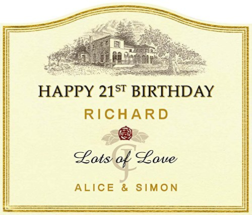 Wine Label Personalised Edible Cake topper (1, 5 x 4.3)