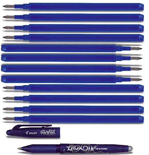 12 Pilot Frixion Ball Ersatzminen blau BLS-FR7 Minen + 1 Tintenroller