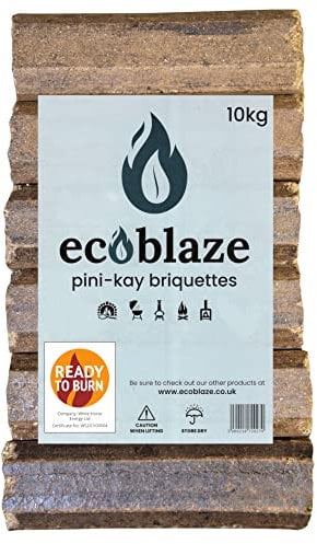 Ecoblaze Pini Kay 10kg Fire Logs for Wood Burner, Heat Logs, Firewood, Firelogs, Fire Wood for Log Burner