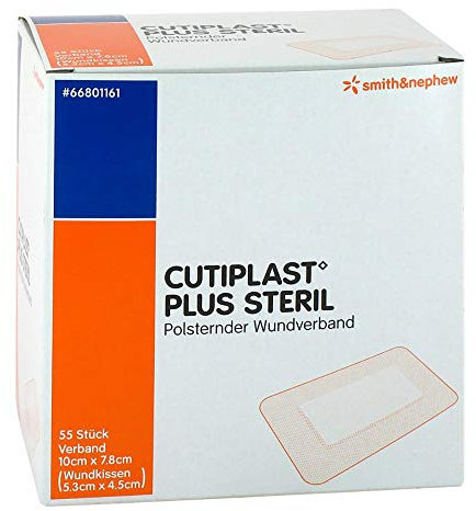 CUTIPLAST Plus steril 7,8x10 cm Verband 55 St