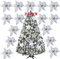 24 Stück Weihnachten Weihnachtsblumen Silber Glitzer Kunstblumen Ornamente künstliche Blumen Weihnachtsbaumdeko Weihnachtskränze Dekoration für Weihnachtsbaume Adventskränze