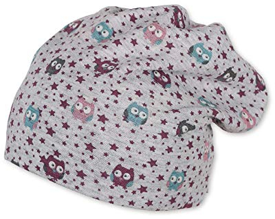 Sterntaler Baby-Mädchen Wende-Slouch-Beanie Mütze, Silber (Silber 513), 41