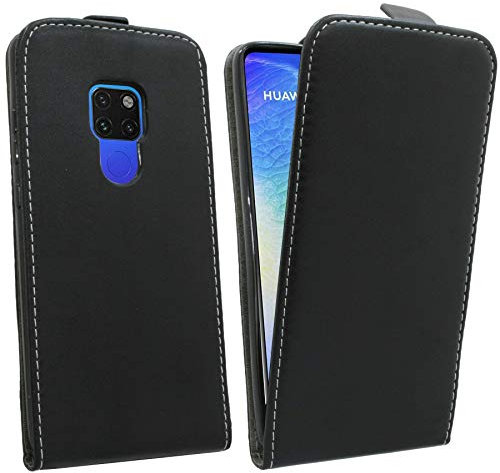 cofi1453 Flip Case kompatibel mit Huawei Mate 20 Handy Tasche vertikal aufklappbar Schutzhülle Klapp Hülle Schwarz