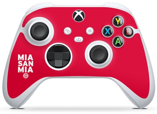 DeinDesign Skin kompatibel mit Microsoft Xbox Series S Controller Folie Sticker FC Bayern München Mia San Mia FCB