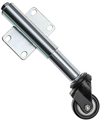 Türrad, 2 Zoll, robust, mit flacher Feder, drehbar, einziehbar, 6 cm, mit Schrauben, Muttern, Polyurethan, für Rollwagen mit Schiebetür