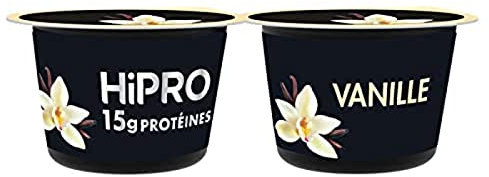 Danone Hipro Yaourt Vanille Protéiné 0%, 2 x 160g