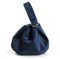 Damen-Clutch, Samt, Henkeltasche, Handgelenk, kleine Tragetasche, Dunkelblau, Medium