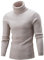 PANBOB Sweater Herren Regular Fit Warm Hoher Kragen Pulli Herren Komfortabel Twist-Strick Pullover Herren Mode Lässig Einfachheit Einfarbig Pullover Herren