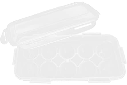 DOITOOL Caja De Huevos Tapa Para Refrigerador Organizador De Almacenamiento De Compartimentos Para Huevos Frutas y Cocina y Congelador