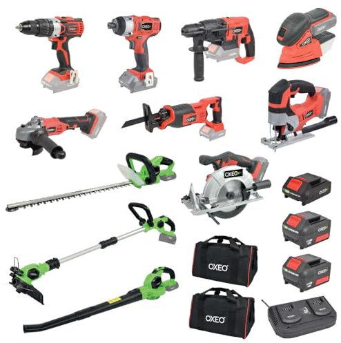 Pack outils sans fil - 11 outils - 18V - EASY FULL - 2 batteries 4Ah - 1 batterie 2Ah - chargeur double - 2 sacs de transport