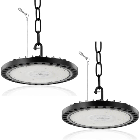 Faretto LED UFO,300W 30000LM Lampada da Officina,6500K Bianco LED Industriale Faretto,IP65 Impermeabile Proiettore Faretto LED Lampadario UFO,Lampada Interni Industriale per Garage Magazzini Fabbrica