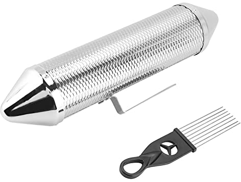 Guiro Shaker,Stainless Steel Metal Guiro Musical Percussion Instrument with Scraper Professional Band Accompaniment Musical Guiro Training Tool
