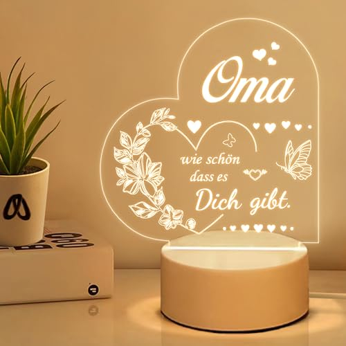 Oma Geschenk, Geschenke für Oma - Nachtlicht Sinnvolle Geschenke für Oma, Geburtstagsgeschenk Weihnachtstag Muttertagsgeschenk für Oma